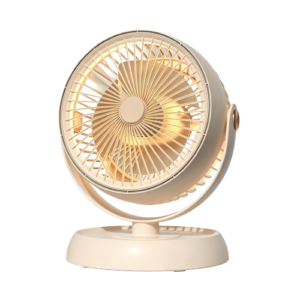 Air Circulator, Small Tabletop Fan With Lamp, Quiet Personal Fan for Home or Office, 5 Speeds, 360 Degree Pivoting Head, 2000/4000 mAh, F6, Wholesale, B2B